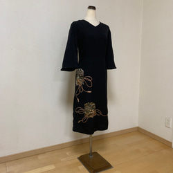 作家もの 蘇州刺繍の黒留袖 着物-