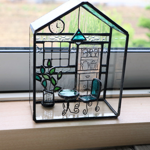 ステンドグラス・ガラスの小部屋(初夏の部屋)受注制作 その他