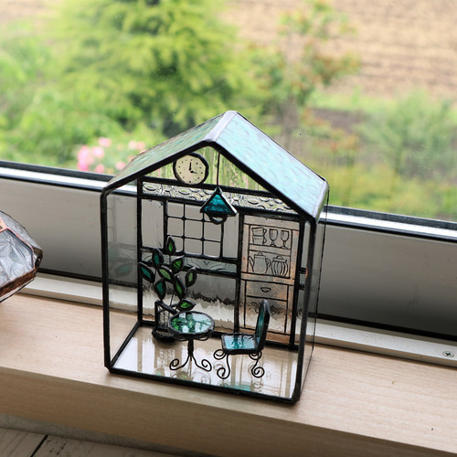 Amazon.co.jp: YOURANJU ハンドメイド ステンドグラス 窓掛け