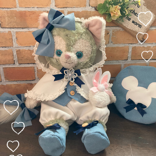 ジェラトーニ♡うさ耳帽子お洋服セット