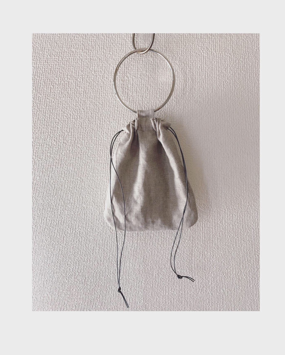 Linen ring bag 3枚目の画像