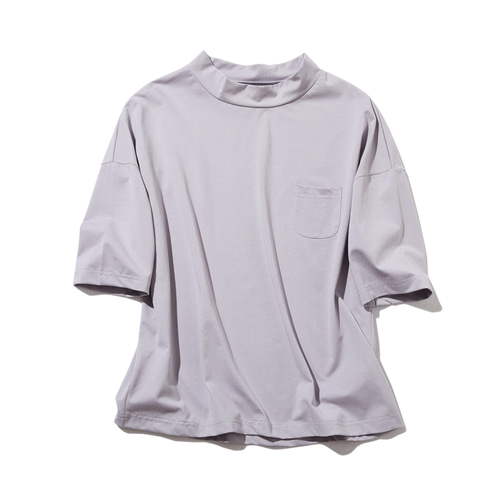 気付けば手に取る コットンカットソー ボトルネック7分袖Tシャツ