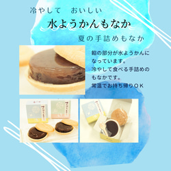 【水ようかん最中6個入】餡の部分が水ようかん！手詰め最中不朽園オリジナルの夏季限定商品お中元・夏ギフトに！ 4枚目の画像