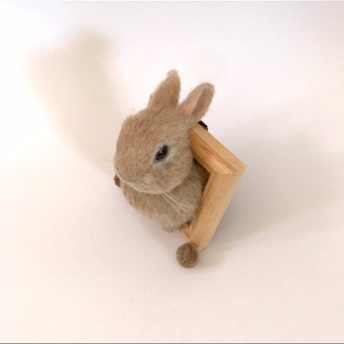 モモハッピー様 うさぎ 羊毛フェルト額縁入り