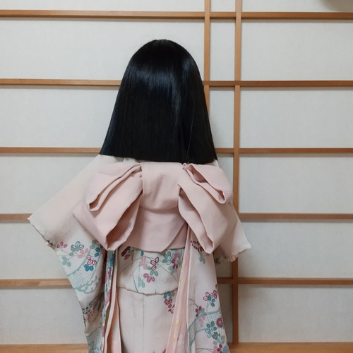 人形の着物8号二枚重ね古布ともちりめん③