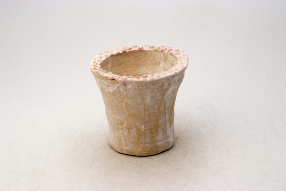 陶器製　#多肉植物 の欲しがる植木鉢 ICSc-ピンク-3564 1枚目の画像