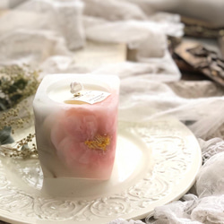 Pink Flower Candle 3枚目の画像