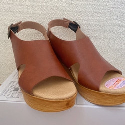 【即納】 厚底サンダル  レディース 太ヒール 7cm 厚底 軽量 / 靴 レディースシューズ 婦人靴 ベルト付き 12枚目の画像