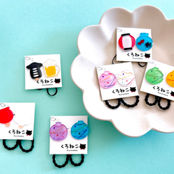 夏季限定)夏祭りモチーフ ミニヘアゴム【2個セット】ヘアアクセサリー