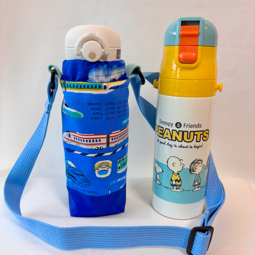 ステンレスタイプ・サーモス・スケーター　水筒カバー　日本製肩紐付　水筒ショルダー ステンレスタイプ】サーモス・スケーター 470ml対応 水筒カバー