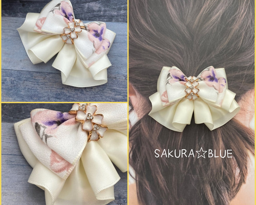 フリルが可愛い♡花柄リボン×サテンリボンのミニフレア フリルが可愛い♡花柄リボン×サテンリボンのミニフレア