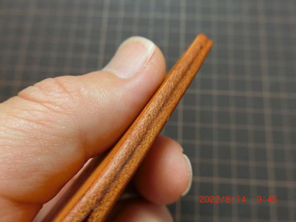 カスタムレザーシース　本革製革包丁カバー　ダミー対応 3枚目の画像