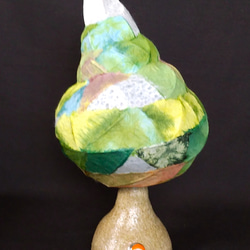 和紙と陶器の灯り・抹茶ソフトの木 1枚目の画像