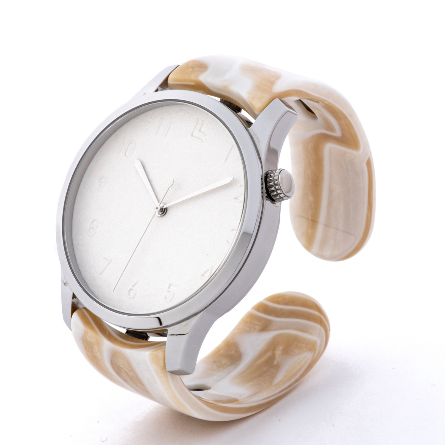 鯖江バングルウォッチ × 越前和紙【人間国宝 岩野市兵衛】ビッグフェース 無垢