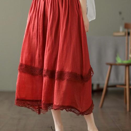 夏ロングスカートレディース 刺繍スカート ロング フレア