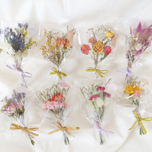 花束ラッピング＊miniミニドライフラワーブーケ＊ギフト ドライ