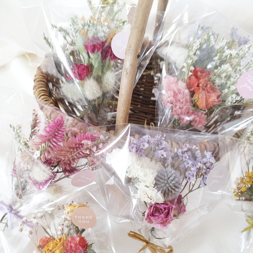 ドライフラワー　ブーケ　ミニブーケ　ピンク 母の日[ミニブーケ/BOX入り]プリンセスピンク/プリザーブド×ドライ