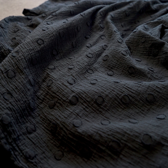 夏季長裙/圓點黑/遠州紡織 第5張的照片