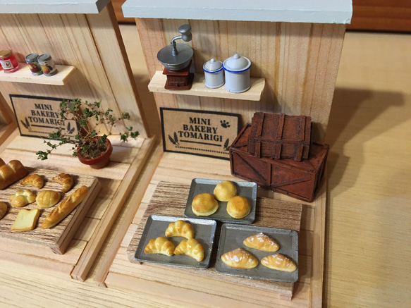 ミニチュアパン屋さん　木箱&ミニチュアパン 3枚目の画像