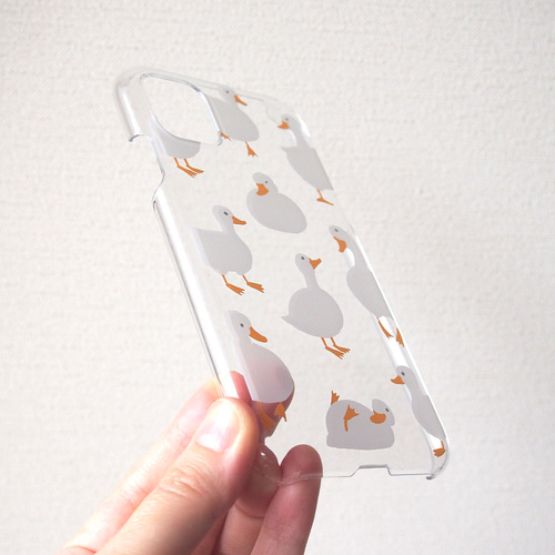 iPhoneクリアケース【のん気なアヒル達】 #iPhone17対応 iPhoneケース