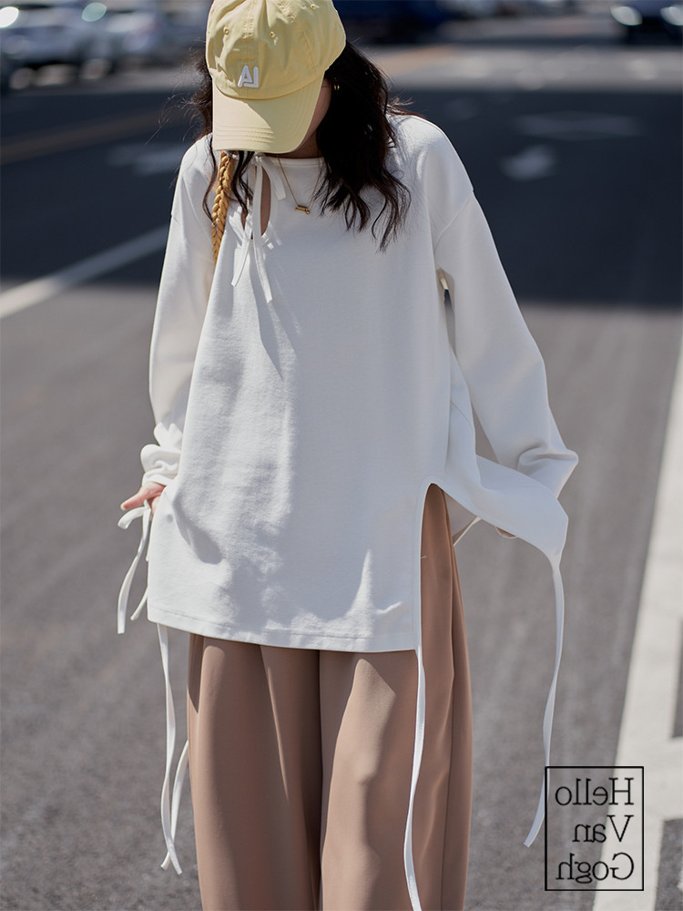 レディース　トレーナー　白　Sサイズ 【OUTLET】V12