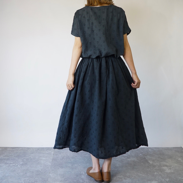 「夏日福袋」一體式獨立套裝/圓點黑/遠州紡織 第4張的照片