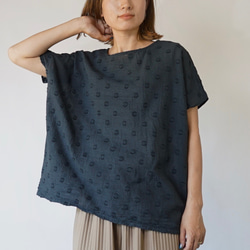「夏日福袋」一體式獨立套裝/圓點黑/遠州紡織 第8張的照片