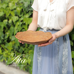 花びらのようなフチが可愛いみかんかご♪楕円の皿 バスケット 編みかご 小物入れ 野菜かご お菓子 Ａ１６ 3枚目の画像