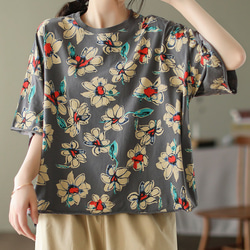 コットン95％ 夏用 半袖 ニット Tシャツ サマー セーター 透かし編みニット Tシャツ オリジナル 半袖 Tシャツ 8枚目の画像