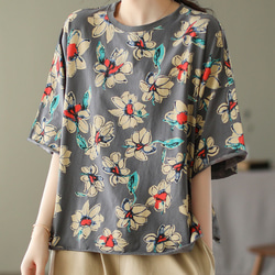 コットン95％ 夏用 半袖 ニット Tシャツ サマー セーター 透かし編みニット Tシャツ オリジナル 半袖 Tシャツ 10枚目の画像