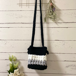 【No.44】キッズ用/ロシアヤーン/Tシャツヤーン/ショルダーバック No.44】キッズ用/ロシアヤーン/Tシャツヤーン/ショルダーバック