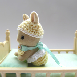 ハンドメイド＊シルバニア＊赤ちゃん＊ハイハイ＊黄色のパンツ・スタイ