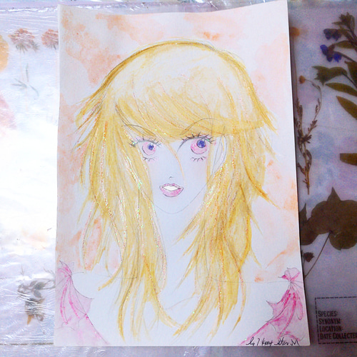 暮らしに便利なアイテム ❤超美人☆手書き美人イラスト(220607)☆配送無料 ○値引不可 絵画+タペストリー