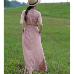 リネンのワンピース2022年夏の新型のハイエンドの洋品気質刺繍の長いスカート 6枚目の画像