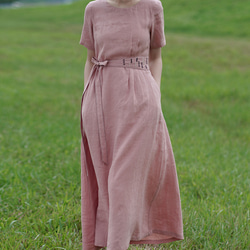 リネンのワンピース2022年夏の新型のハイエンドの洋品気質刺繍の長いスカート 3枚目の画像
