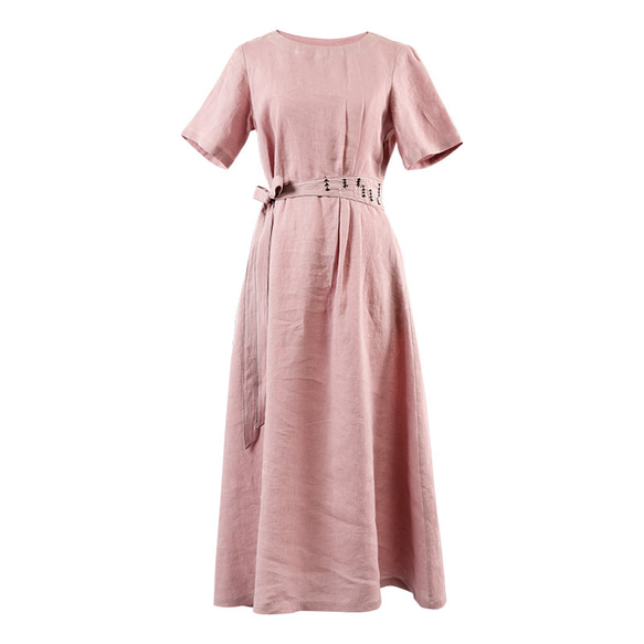 リネンのワンピース2022年夏の新型のハイエンドの洋品気質刺繍の長いスカート 2枚目の画像