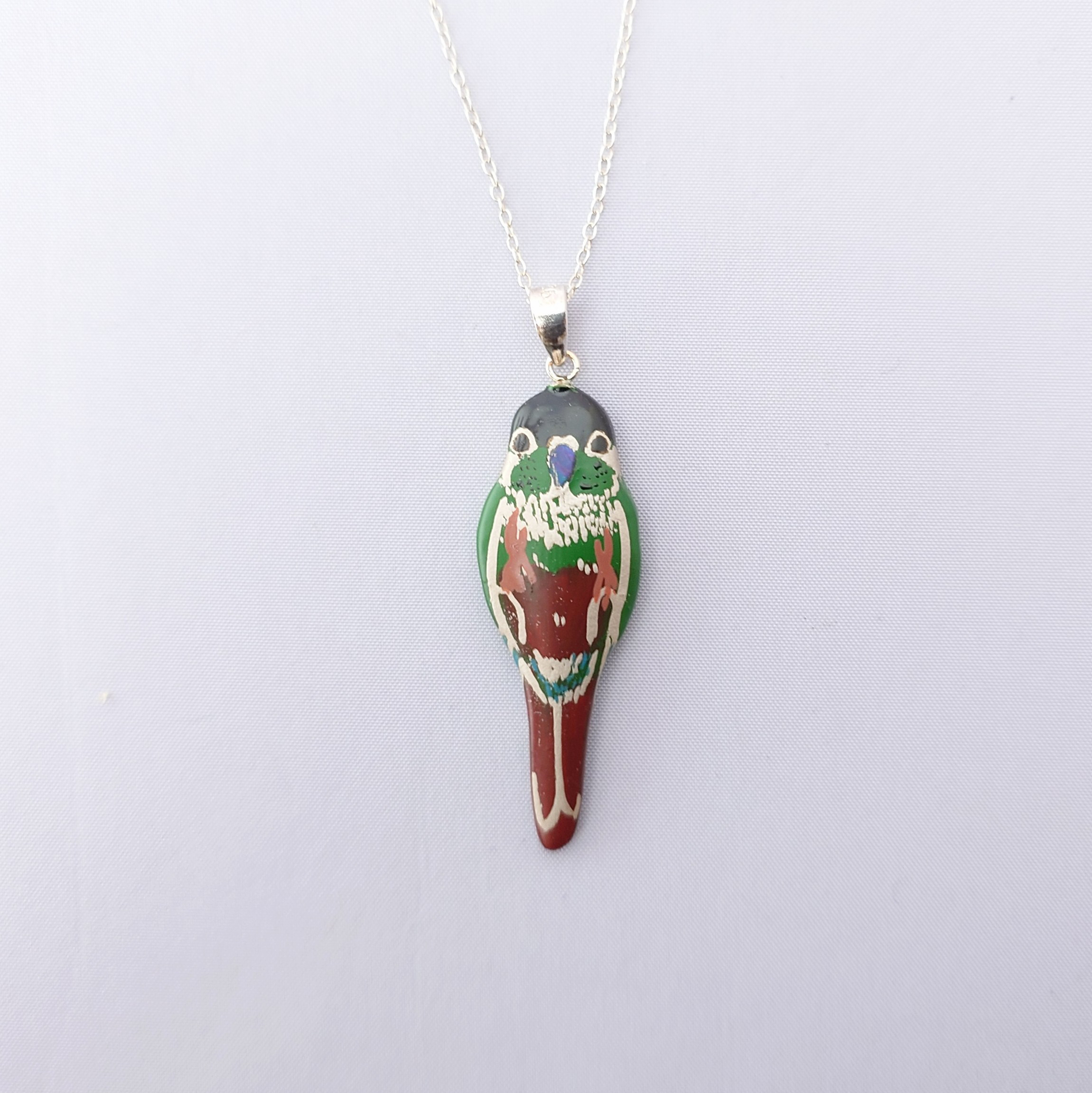 ウロコインコ 漆ネックレス（sv）