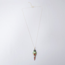 ウロコインコ 漆ネックレス（sv） 4枚目の画像