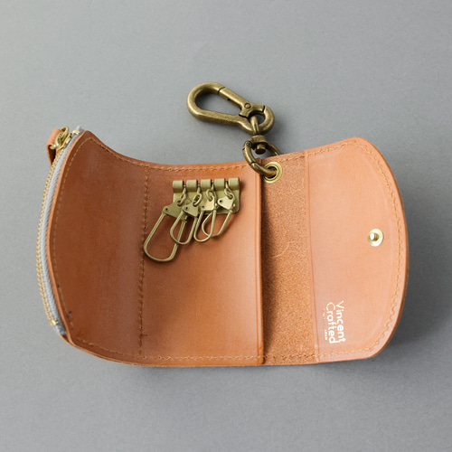 送料無料 国産ブライドルレザー 3WAY キーケース コインケース カード