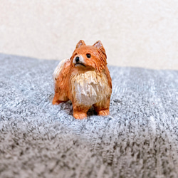 ポメラニアン　犬　ミニチュア　フィギュア　置物　粘土 3枚目の画像