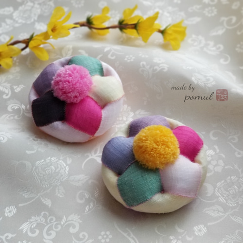 ❥❥韓国ポジャギ ❁ 苧麻(モシ)で作った花針山 その他雑貨 pomul 通販