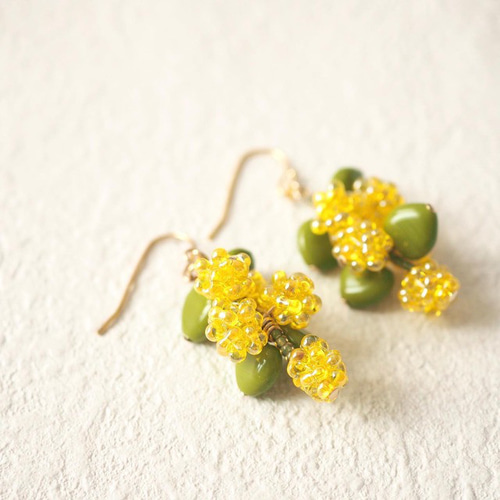 チェコ》mimoza pierce / earring ミモザ//ファルファーレビーズ 