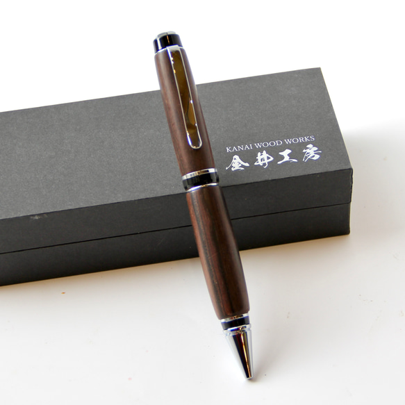 黒檀ウッド　世界で一本だけのボールペン 世界に1本だけ】黒檀のボールペン ペン・筆記用具 金井工房 通販