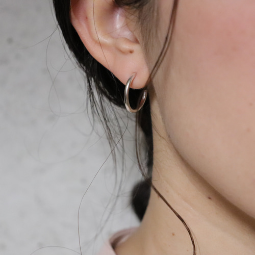 2.0M×silver×両耳用 】フープピアス/ユニセックスピアス/メンズ