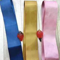 【リボン色変更可】Diped Strawberry Hair Ribbon 5枚目の画像