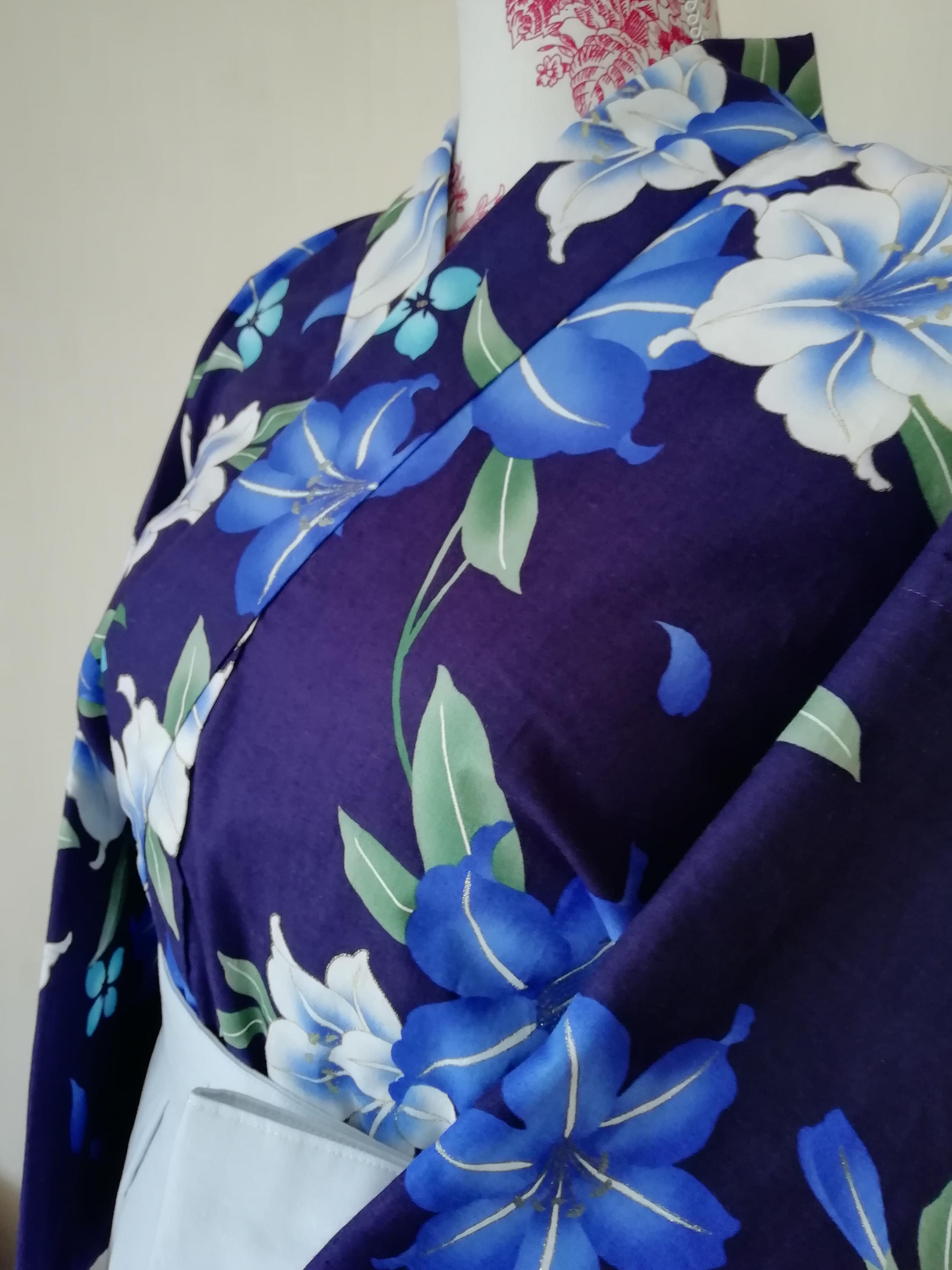 袴風ゆかた＊＊百合＊＊