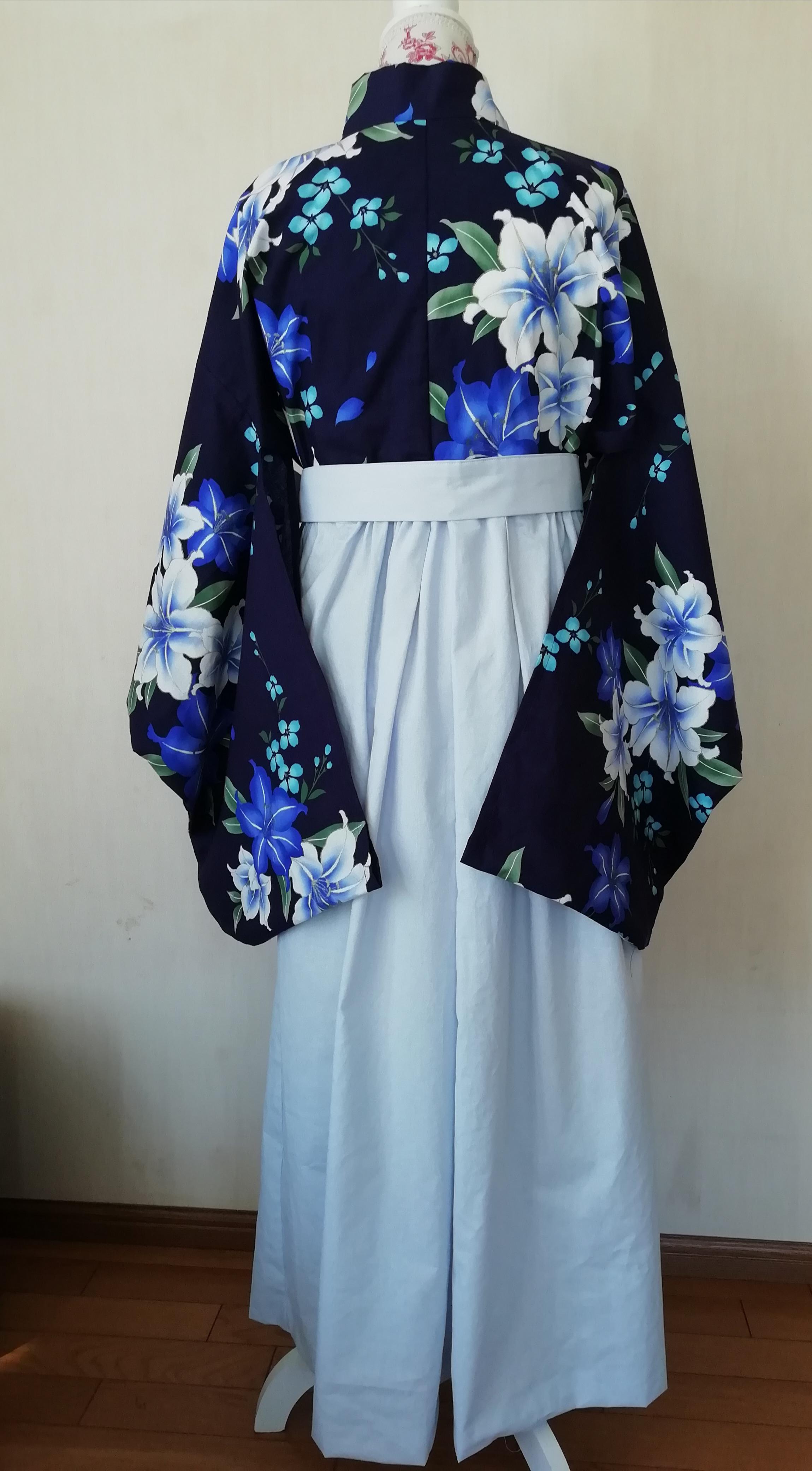 袴風ゆかた＊＊百合＊＊