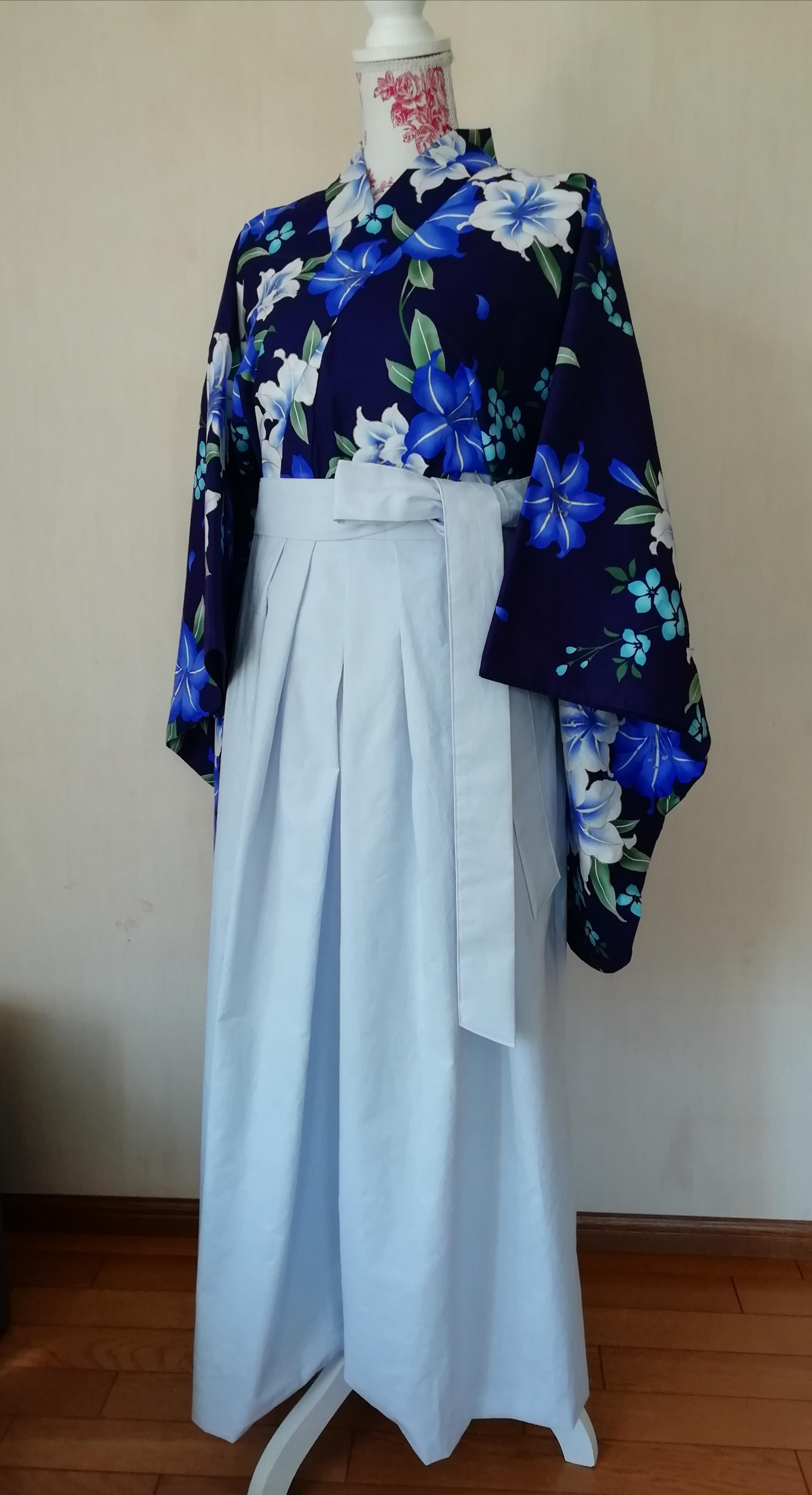 袴風ゆかた＊＊百合＊＊