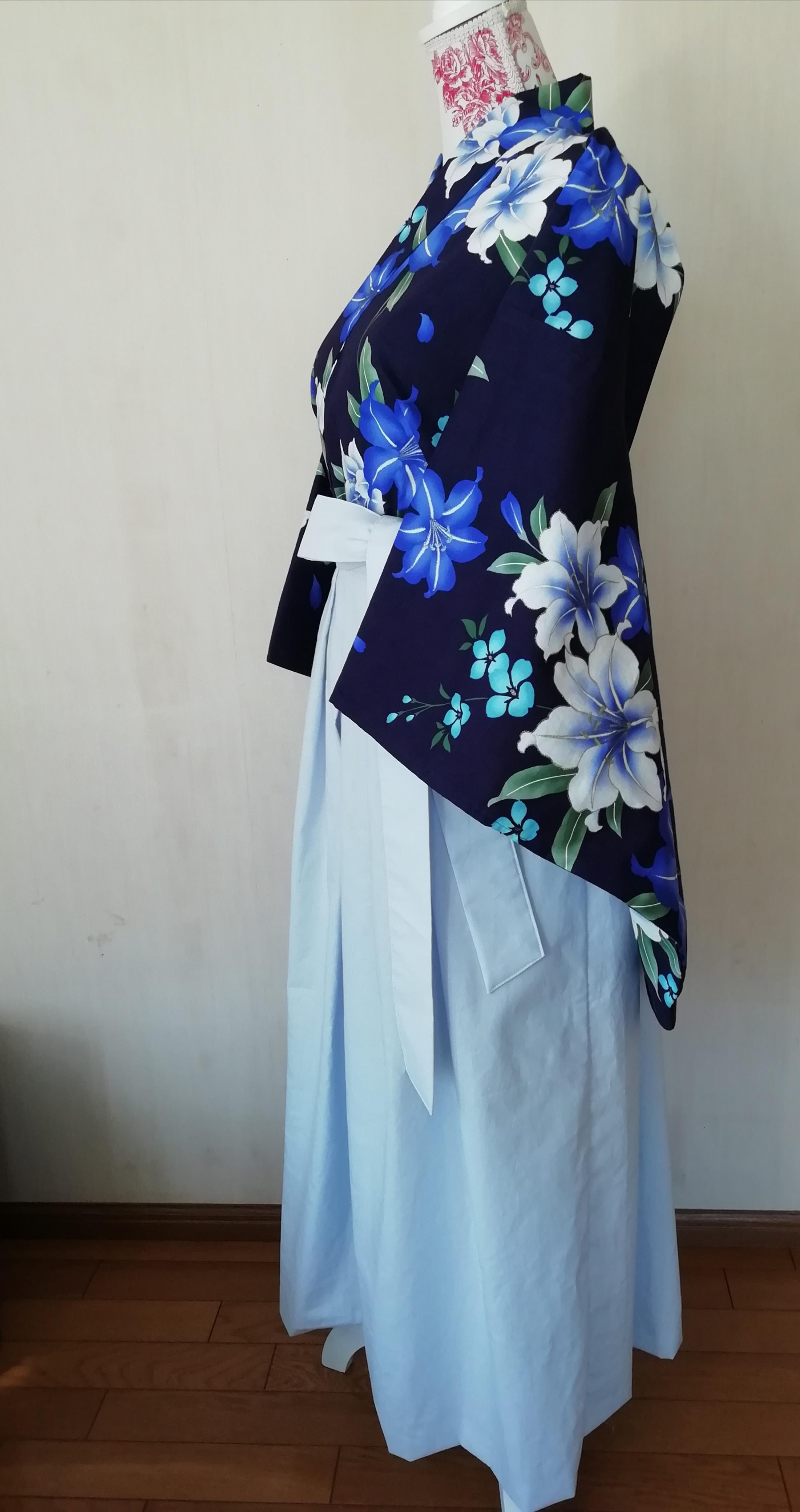 袴風ゆかた＊＊百合＊＊