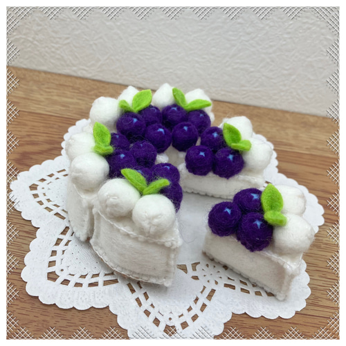 フェルトでフルーツ#ショートケーキ を作りました